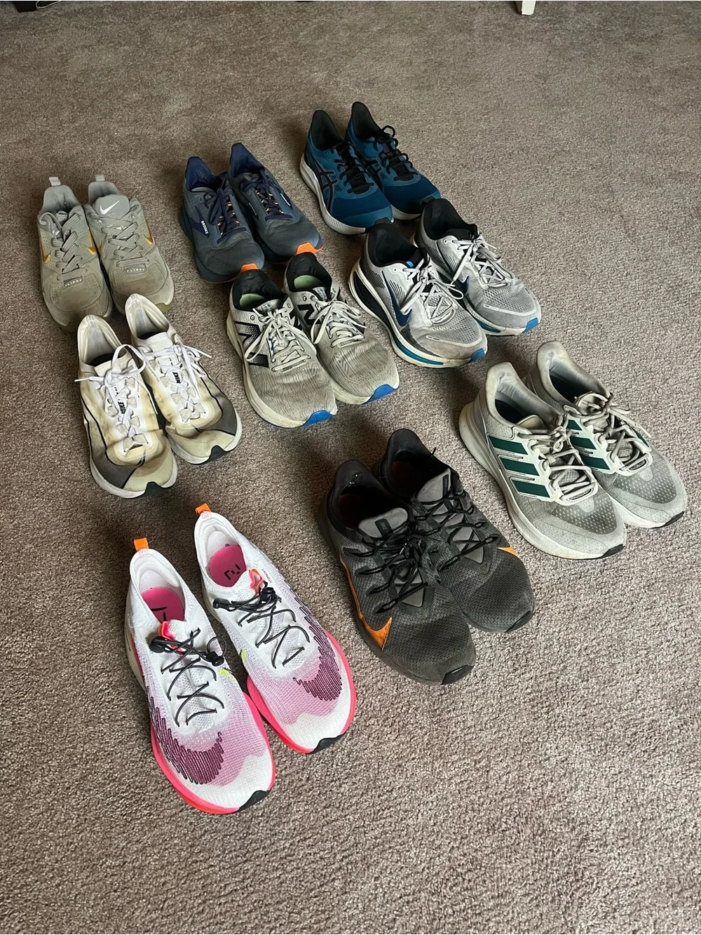Mens Running Shoe Bundle Lot Size Men’s 11 - 12